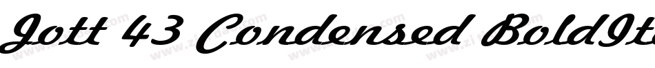 Jott 43 Condensed BoldItalic字体转换